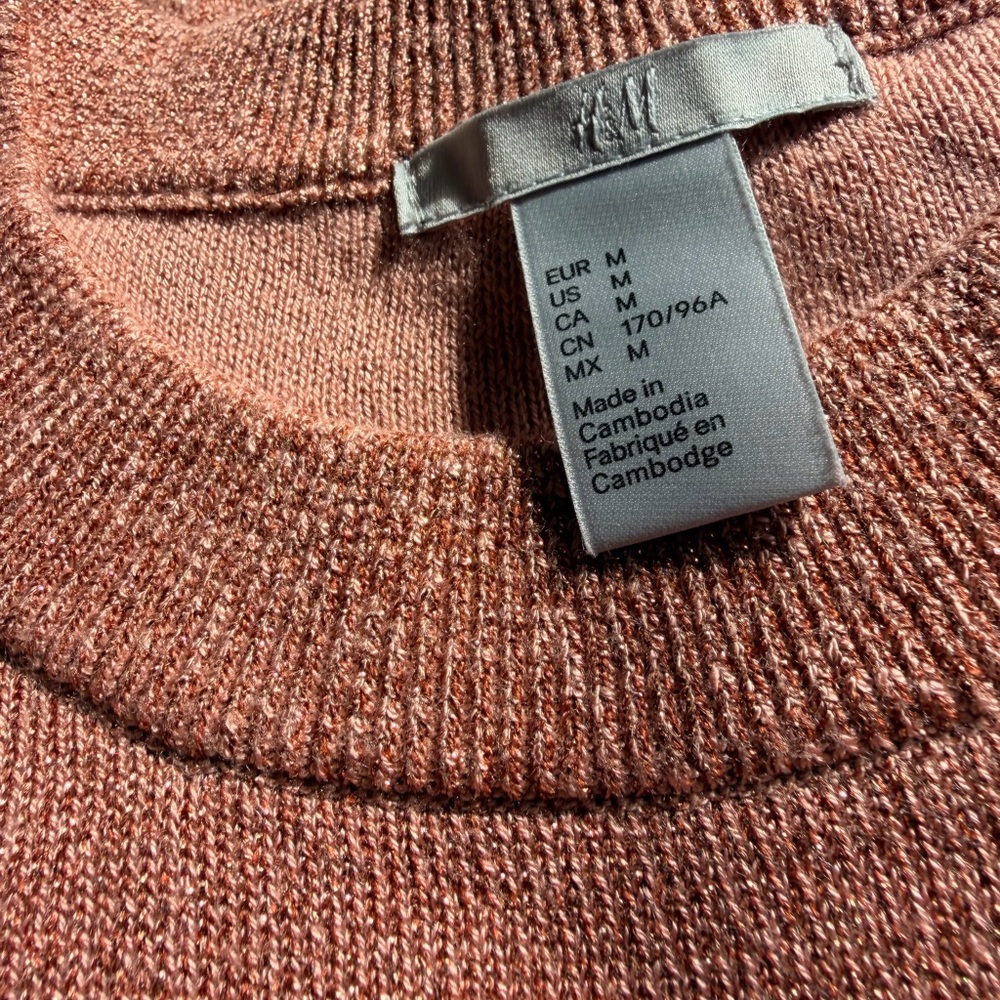 H&M Metallic Rust Sweater